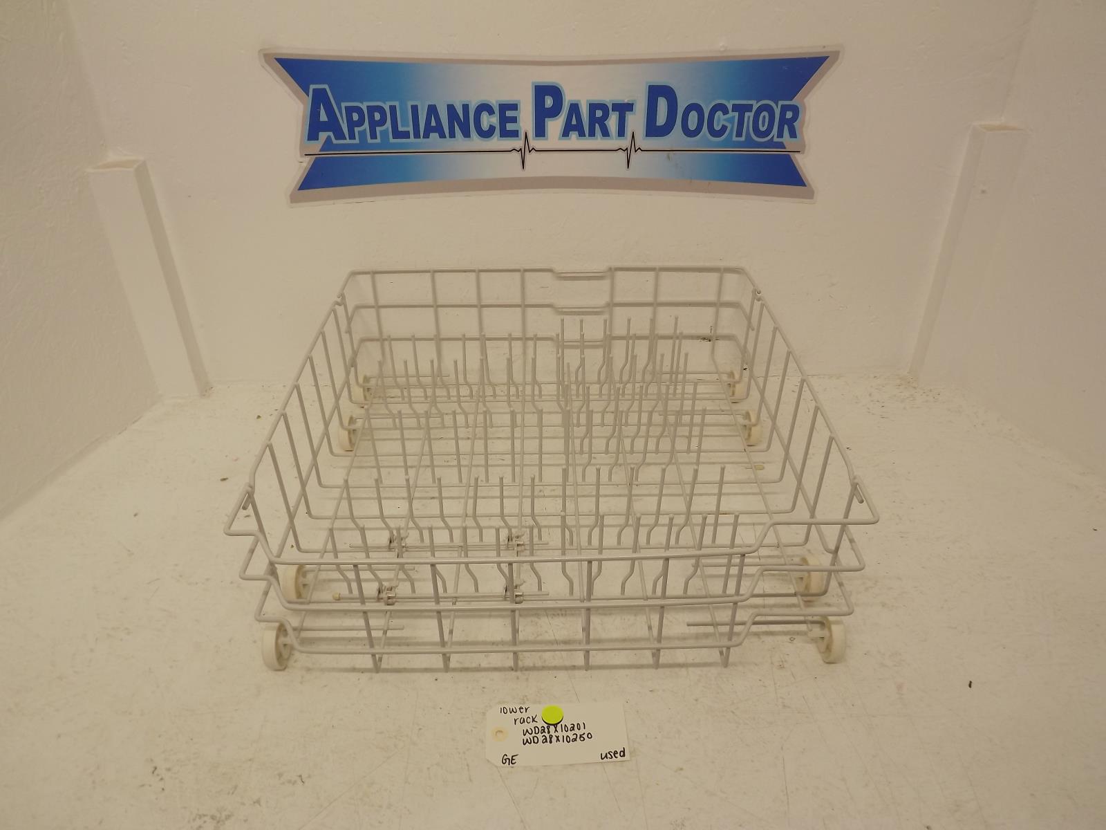 GE Dishwasher WD28X10201 WD28X10250 Lower Rack Used GE Dishwasher WD28X10201 WD28X10250 Lower Rack Used